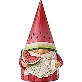 Enesco Jim Shore Heartwood Creek You're One in a Melon Watermelon Gnome Figurine- Stone Resin Hand Painted Crafted Collectible Decorative Gnomes Figurines Home Decor Statue, 4.5 Inch