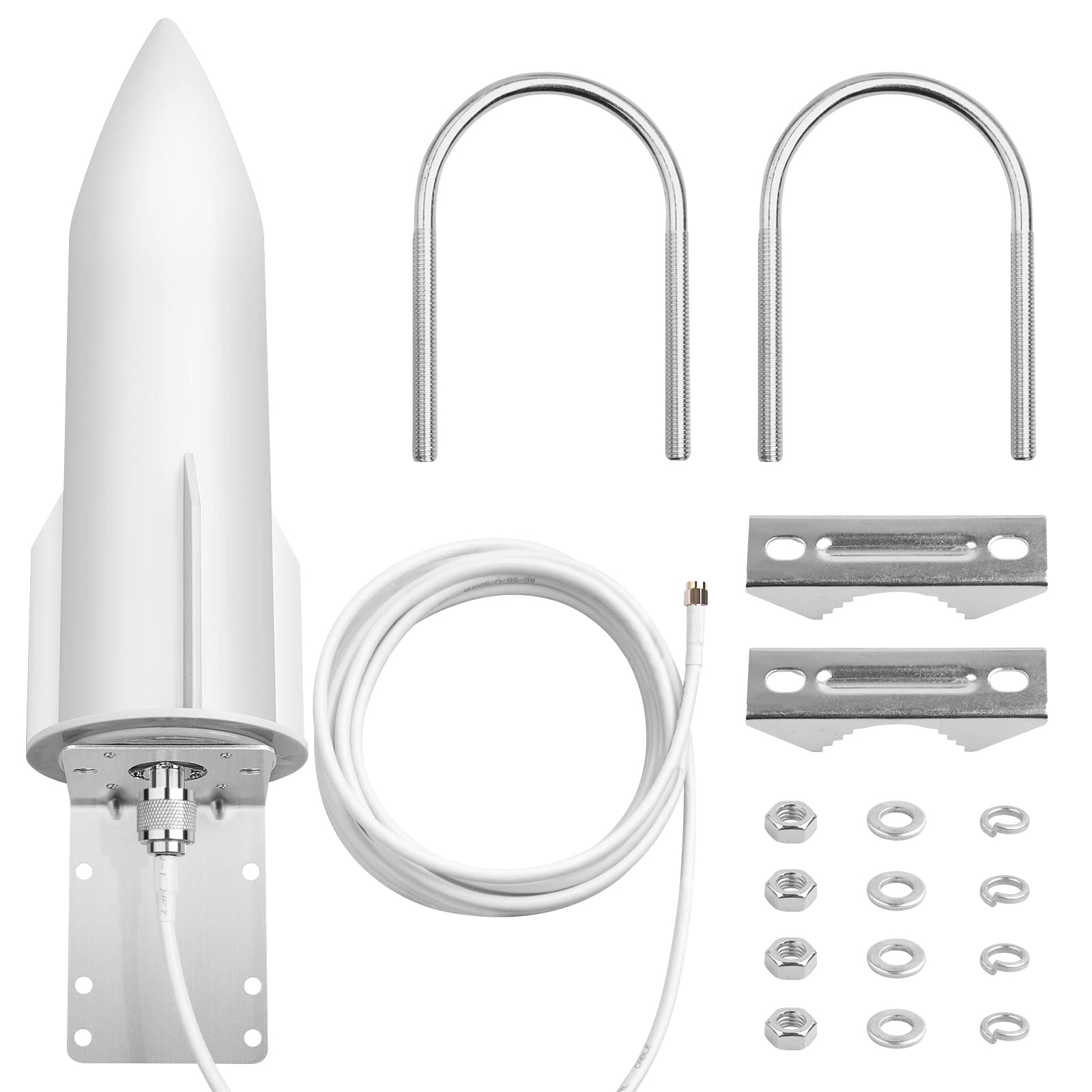 3G/4G/5G LTE Outdoor Omni-Directional Upgrade High Gain SMA Antenna - Compatible with 4G/5G Router/Modem - Waterproof for Router/Mobile Hotspot/Phone