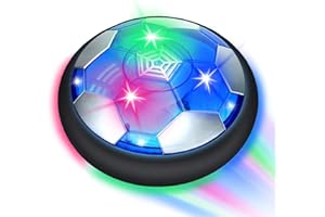 DOUEUREL Hover Soccer Ball,Colorful LED Light and Soft Foam Bumper Hover Ball,Gifts for Boys Girls 3 4 5 6 7 8 12 Year Old Toys,Air Power Soccer Ball
