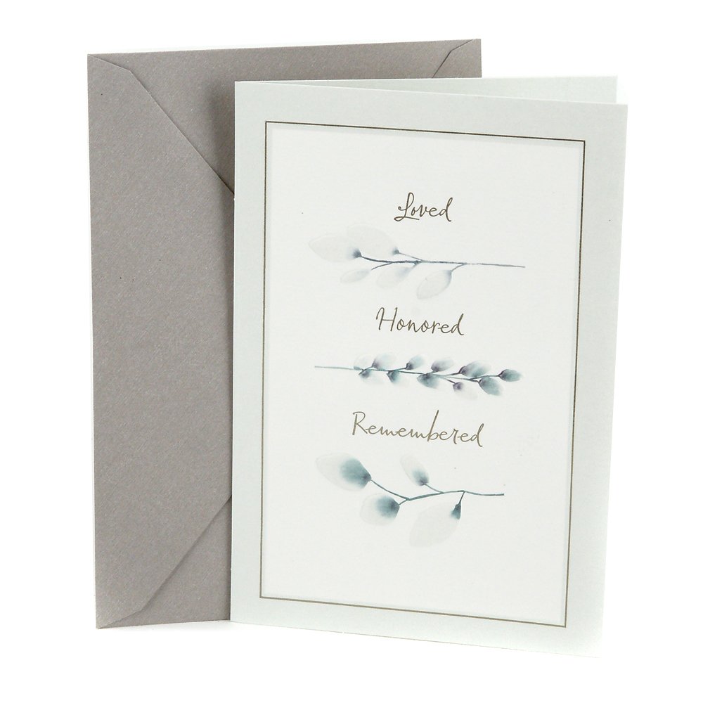 Photo 1 of Hallmark Sympathy Greeting Card (Loved, Honored, Remembered)