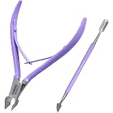 Professional Cuticle Trimmer &amp; Nippers, Stainless Steel Nail Care Tool | Sharp Blades, Cuticle Pusher, Double Spring, Cuticle Nippers, Nail Care Tool