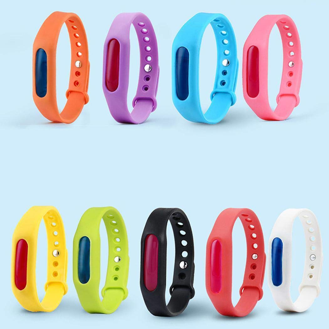 yagot Pulsera Repelente de Mosquitos Anti Mosquito Pest Insect Niño Repelente Muñequera Pulsera Artefacto de Verano(Color al Azar)