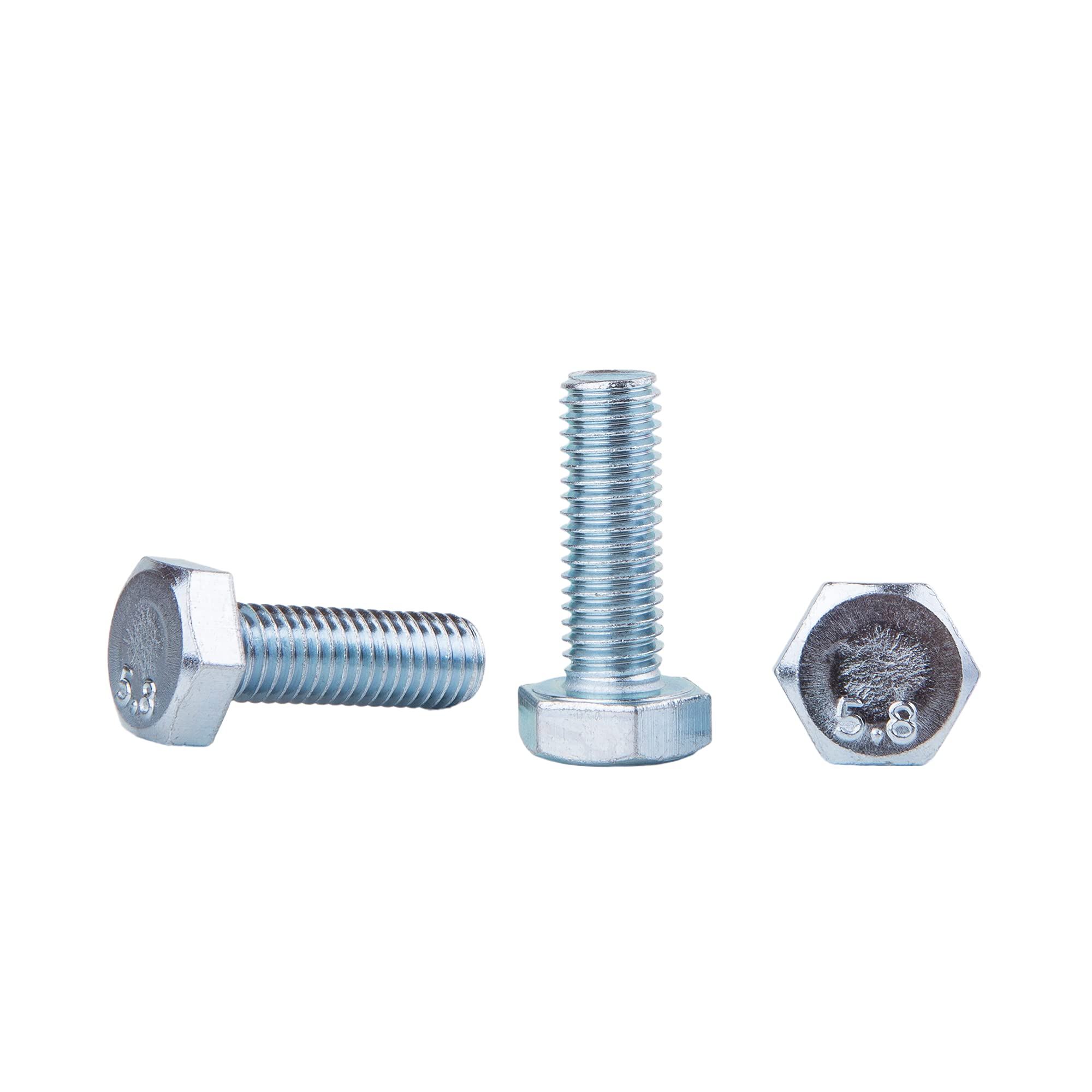 (Pack of 10 pcs) DIN 933 Zinc Plated Steel Hexagon Screws M10 x 30 mm, Hex Bolts, Fully Threaded, Hex Head (10, M10 x 30 mm)