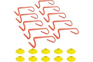 ASENVER Agility Hurdles Detachable Speed Hurdles Spliced Agility Training Equipment for Soccer, Basketball and Track Drills