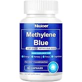 Methylene Blue (USP Grade) in Capsule Form &ndash; Enhanced with Vitamin C Ester for Superior Absorption | Brain Supplement with Brain Fuel, Memory, Focus, Clarity, Cognitive, Energy | 60 Count