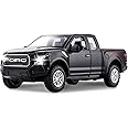 SASBSC F150 Pickup Truck Toys for Boys Age 3-8 Raptor Toy Trucks for Boy Ages 4-7 Diecast Metal Model Truck with Light and Sound Pull Back Toy Cars Gifts for 3+ Year Old Kids (Black)