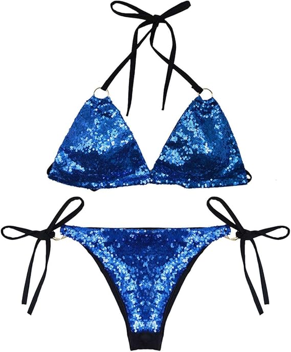 Women S Hot Glitter Set Bikini Swimwear Swimsuit Modern Casual Bikini