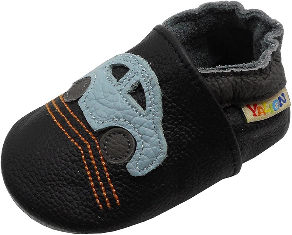  | YALION Baby Boys Girls Shoes Crawling Slipper Toddler Infant Soft Leather First Walking Moccasins | Slippers