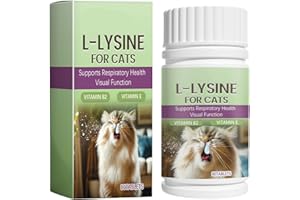 Essential Cats L Lysine 80Tablets for Pet Eye Function and Respiratory Health Supporting Chewable Tables Dog Eye Function Tab