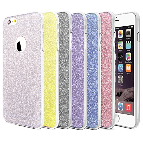 iPhone 6s Plus Case, iPhone 6 Plus Case, Pofesun Flexible Premium Slim TPU Gel Silicone Soft Scratchproof Shiny Bling Glitter Sparkle Protective Skin Case Cover for iPhone 6s Plus 5.5 inch-6 Pack