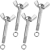 4 Pcs Galvanized Drywall Stilts Wing Bolt, Drywall Stilts Replacement Hardware, Heavy Duty Wing Bolts for Construction, Painting and Drywall Stilts