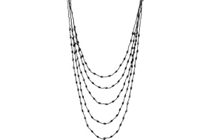 Xalroco Long Layered Necklace for Women Trendy Colorful Boho Chunky Crystal Beaded Jewelry Womens Dainty Statement Fashion Necklaces Costume Bead Strand Necklace