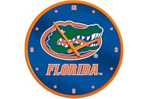 The Fan-Brand NCAA Florida Gators: Modern Disc Wall Clock - Sports Team Bar Sign Décor - Home, Dorm, Garage, Office, Fan Cave