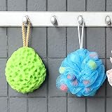 Omenluck 2pcs Bath Sponge Loofah Body Scrubber Shower Pouf Orange 10.3cm view 3