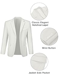 Men's Slim Fit 2 Piece Suit,Two Button Dress