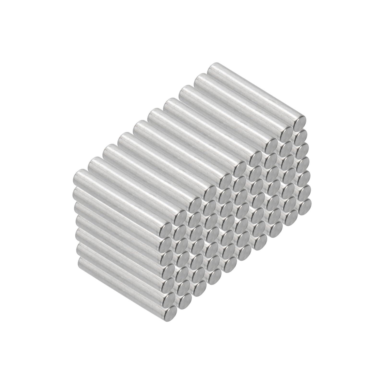 PATIKIL 304 Stainless Steel Dowel Pins 2 x 12 mm, 100 Pack Metal Dowel Pins Shelf Pegs Support Shelves Bunk Bed Fasten Elements Hardware for Furniture Fixing Component Position