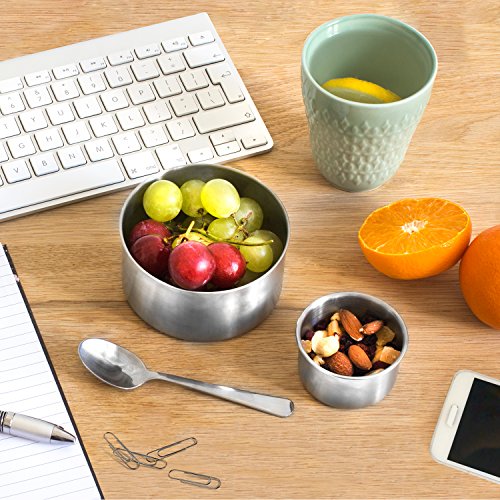 Stainless Steel Snack Containers Plastic Free Leakproof Snack Pots