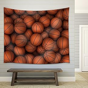 Basketball - Fabric Wall Tapestry Home Decor - 51x60 inches