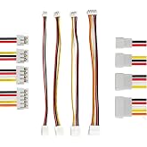 XUGERIP 20 PCS JST ZH 1.5mm 2 3 4 5 Pin Connector, Male and Female Double Connector End with 200mm Extension Cable AWG 26