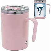 PUPZY Automatic Magnetic Stirring Coffee Mug, Stainless Steel & Plastic, Modern, Self-Stirring, Rechargeable, High Speed Mixing, Office, Home, Travel