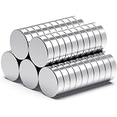 THCMagorilla Strong Neodymium Rare Earth Magnets, 0.47x0.12 Inch, 50 PCS | Heavy Duty Round Small Disc Magnets For Crafts Whiteboards Office Organization, Securely Hold Items Without Damaging Silver
