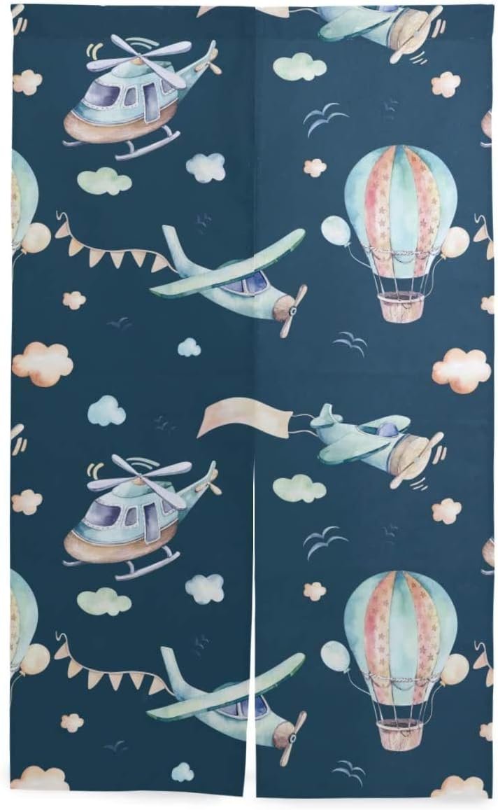 Amazon Tinzzeros のれん おしゃれ 水彩セット背景イラストかわいい空想 春にも夏にも 片面に印刷 透けない 厚すぎず 脱衣所 トイレ 和室の 片面に印刷 可愛い 突っ張り棒付き 幅85 丈1 のれん オンライン通販