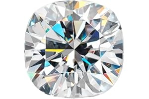 ROY ROSE JEWELRY Star Fire Moissanite Loose Stone Cushion Cut Moissanite Loose Gemstones D/VVS1 Clarity for Pendant, Ring, Stud Earring - Jewelry Making 0.06ct-9ct With Certificate Of Authenticity