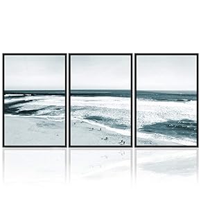 signwin 3 Piece Framed Canvas Wall Art Ocean...