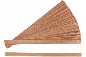 WOHO 60 Packs Spanish Cedar Cigar Lighter, Cedar Wood Veneer Lumber Spills Strips Sticks, Cigar Lighting and Pipe Smoking Accessories and Humidor for Cigar Box Tray Jar and Case