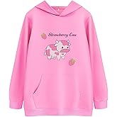 JULGIRL Womens Cute Frog Sweatshirt Kawaii Long Sleeve Hoodie Cotton Pullover Tops with Pocket for Teen Aesthetic Clothes