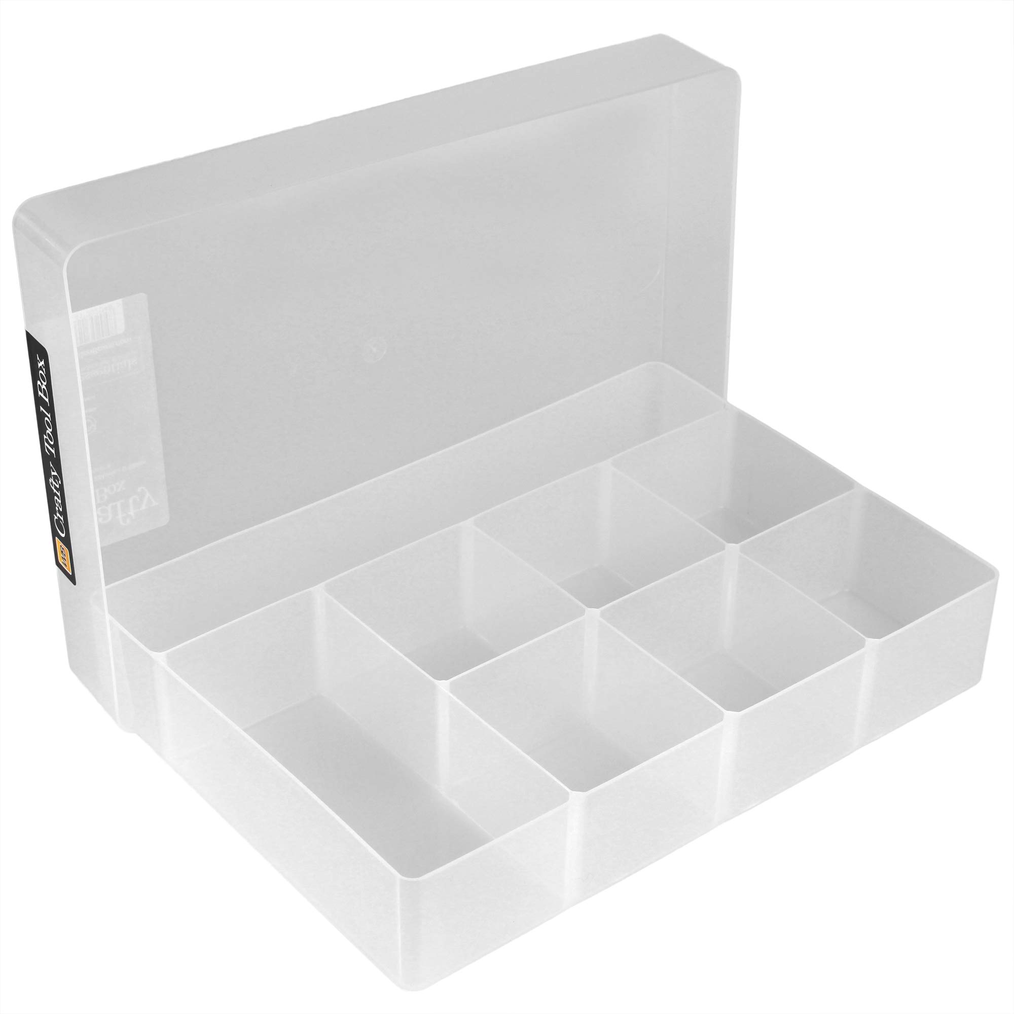 WestonBoxes Crafty Tool Box - Storage Box with Fixed Dividers and Compartments (Pack of 1)