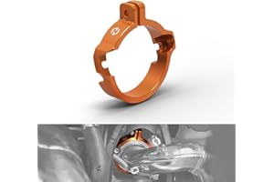 NICECNC Orange Escape Flange Guard Protector Compatible with KTM 250 300 XC/SX 2023-2024 250 300 EXC XCW 2024 CNC-machined Flange Clamp Guard See Ftiemnt