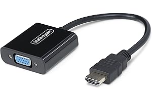 StarTech.com HDMI to VGA Adapter, Active Video Converter for Laptop/Desktop, 1920x1080 (1080p), HDMI Source to VGA Monitor