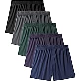 BAMBOO COOL Mens Boxers Durable Comfortable Boxer Shorts for Men Loose Ultra-Soft Men's Underwear (3 or 5 Pack)