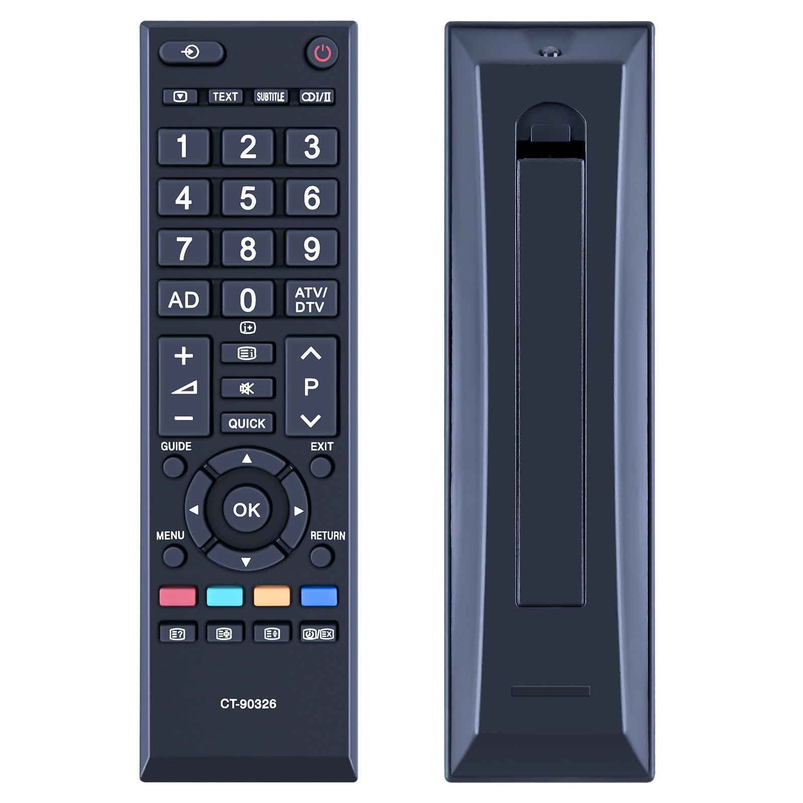 New CT-90326 Replacement for Toshiba Smart TV Remote Control Compatible with 32RV635D 37RV635D 26AV615DB 26AV713B 32AV636DB 32AV713B 19AV616DB 40LV665DB 32AV635DB 32AV615DB 19AV615DB 42AV635D 32LV713B