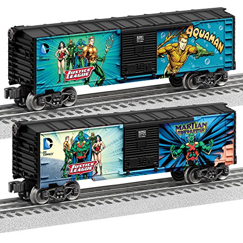 Lionel Justice League Aqua-Man/Martian Manhunter Boxcar (2 Pack)