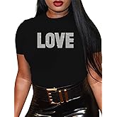 Hilinker Women's Cap Sleeve Top Mock Neck T Shirts Casual Loose Fit Summer Tee