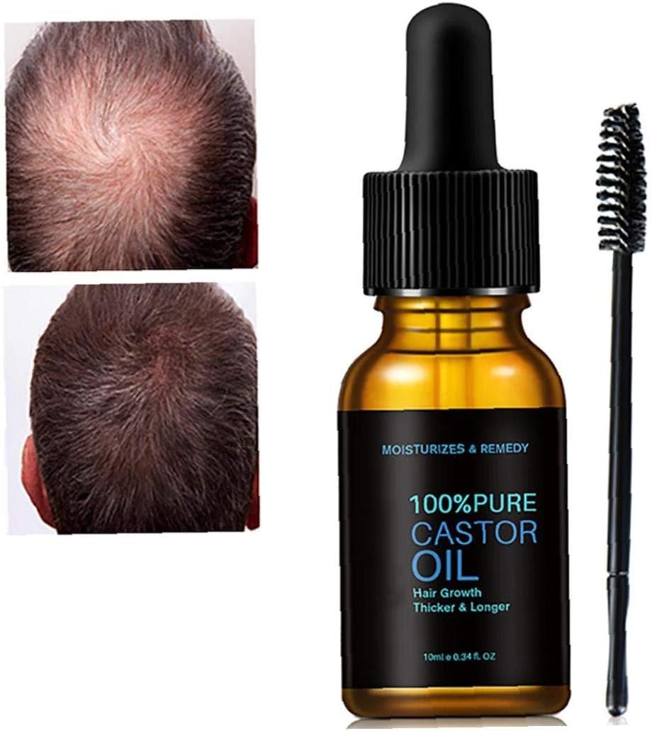 1 Pc Organic Castor Oil Stimulate Growth for Eyelashes Eyebrows Hair Lash Growth Hair Nourishing Essential Oil Avoid Hair Loss Thinning Hair