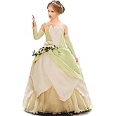 Axaxa Princess Costume for Girls Princess Dress Halloween Fancy Party Dress Princess Dress Up Clothes for Little Girls