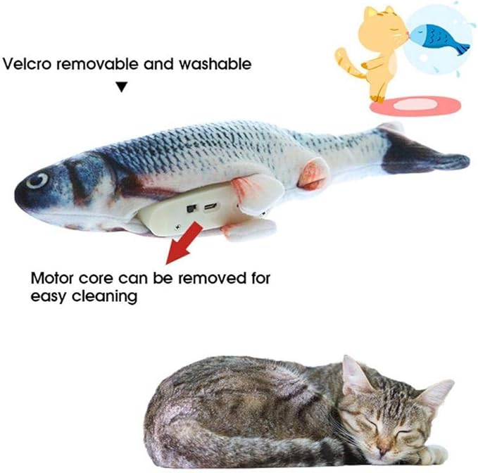 Womdee Dancing Fish Cat Catnip Toy Funny Electric Plush Doll Fish Kicker Toy For Cat And Kitten Realistic Appearance Interactive Cat Toy To Play Bite Chew And Kick Home Kitchen Amazon Com