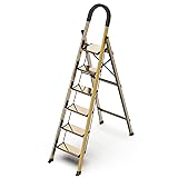 GameGem Lightweight Aluminum 6 Step Ladder for 12