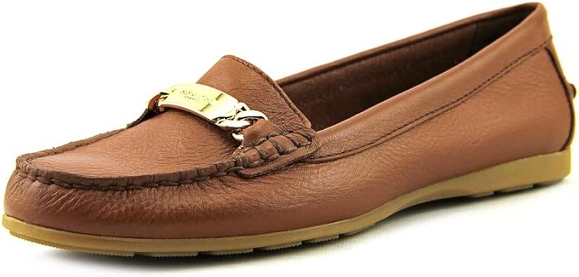 Coach Women�s Olive Saddle Pebble Grain Leather Loafer