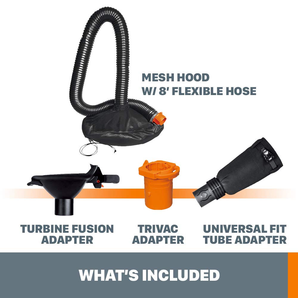 WORX WA4058 LeafPro Universal Leaf Collection System for All Major Blower/Vac Brands,Black/Orange