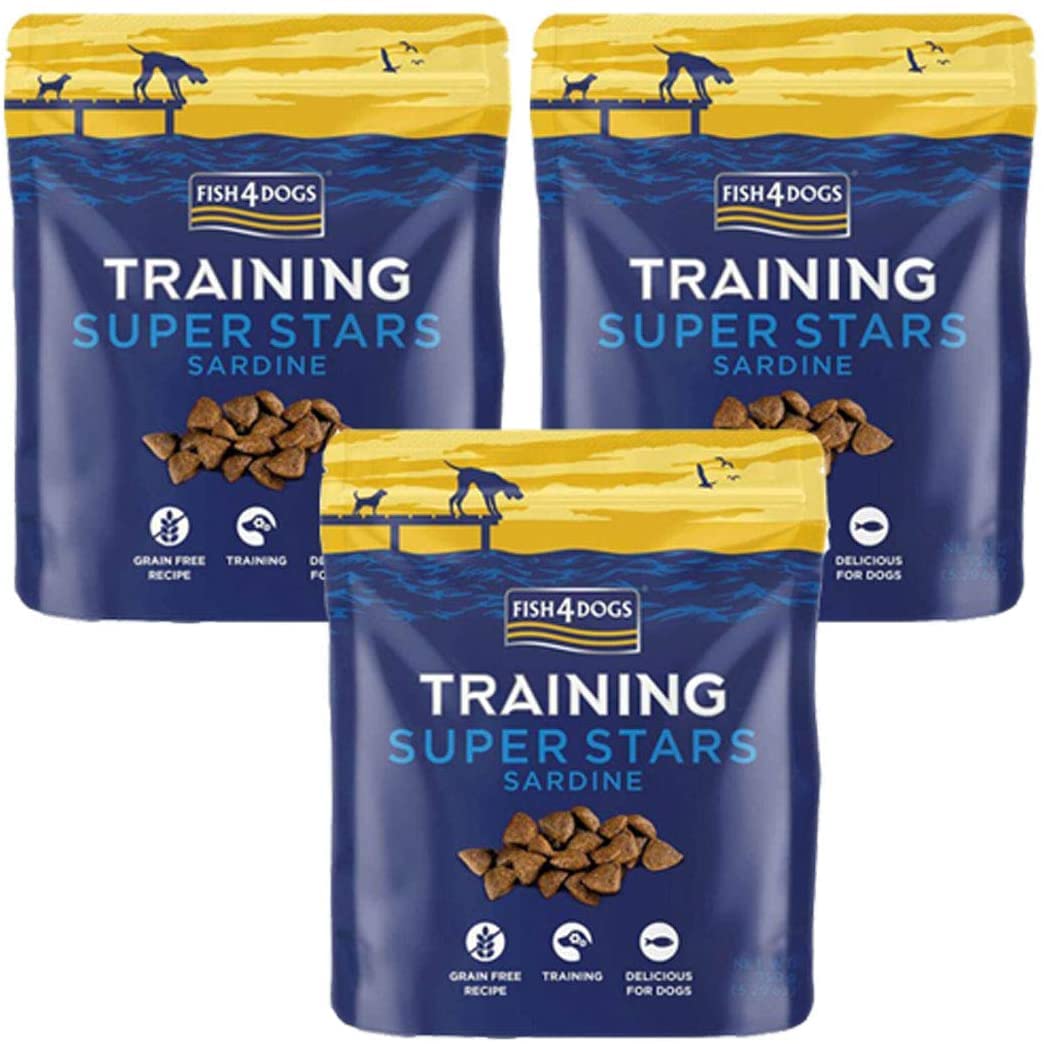Fish 4 Dogs Super Star Training Treats, 150g, Pack of 3