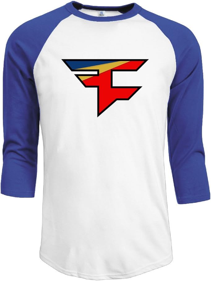 Men's Faze Clan Logo 3/4 Sleeve Baseball T Shirts/Short Sleeve/Top/Tee