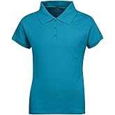 Premium Wear Girls Short Sleeve Polo Shirts - Teal Large