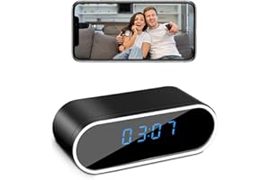 DAIFAC HD 1080P WiFi Hidden Camera Clock for Home, Wireless Spy Camera Office, Indoor Surveillance Nanny Cam with Motion Detection/Night Vision