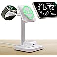 ESR Qi2 3 in 1 Wireless Charging Station, [Certified] Apple Watch Charger & 15W Qi2 MagSafe Charger Stand for iPhone, Wireless Charger for Multiple Devices iPhone 16/15/14/13&Watch&AirPods, White