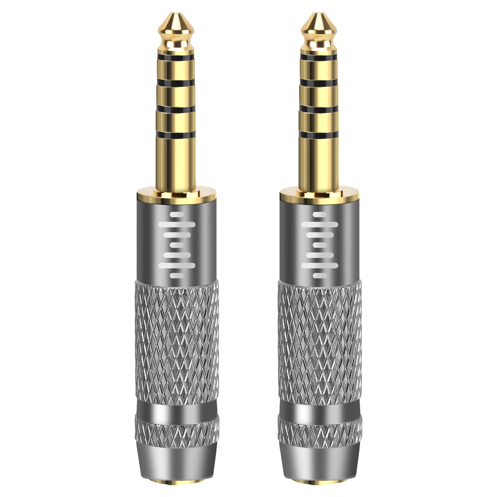 GEEKRIA 4.4mm Male to (1/8'') 3.5mm/2.5mm Balanced Female Headphones Adapter, Aluminum Alloy Conversion Audio Plug, Gold Plated (2 Pack) — image 1