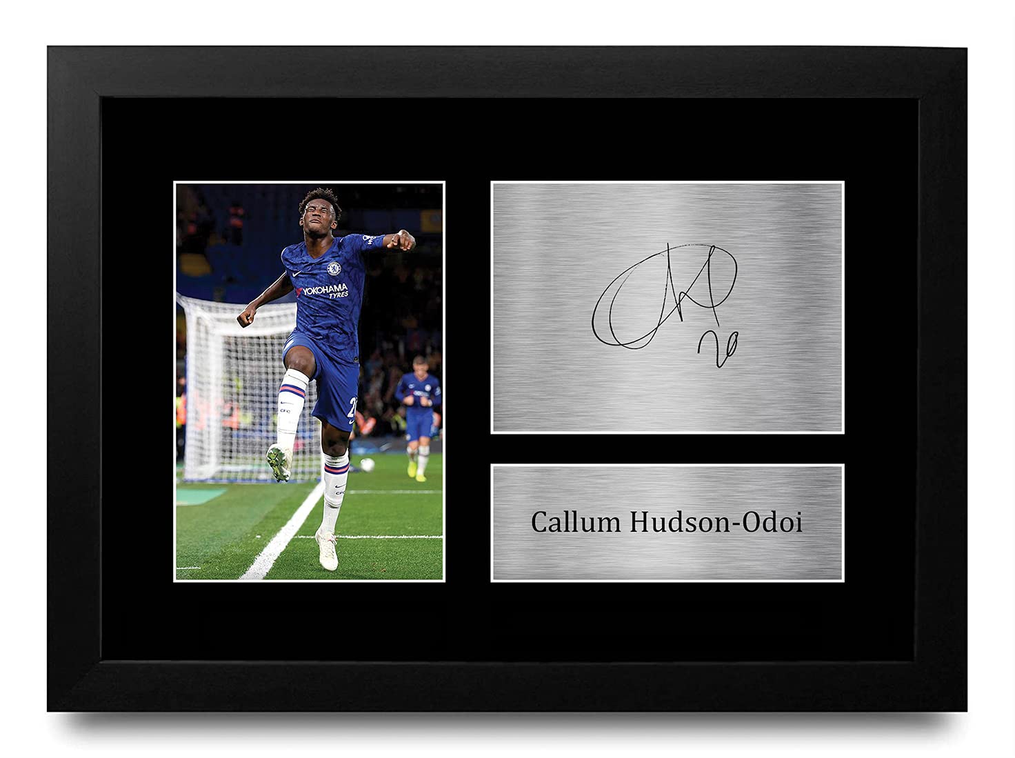 HWC Trading A4 FR Callum Hudson-Odi The Blues Gifts Printed Signed Autograph Picture for Fans and Supporters - A4 Framed